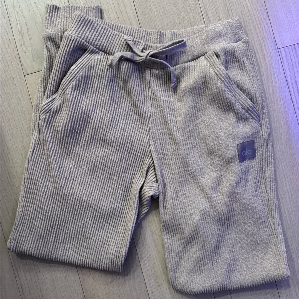 Alo Yoga Ribbed Lounge Matching Set Hoodie&Joggers